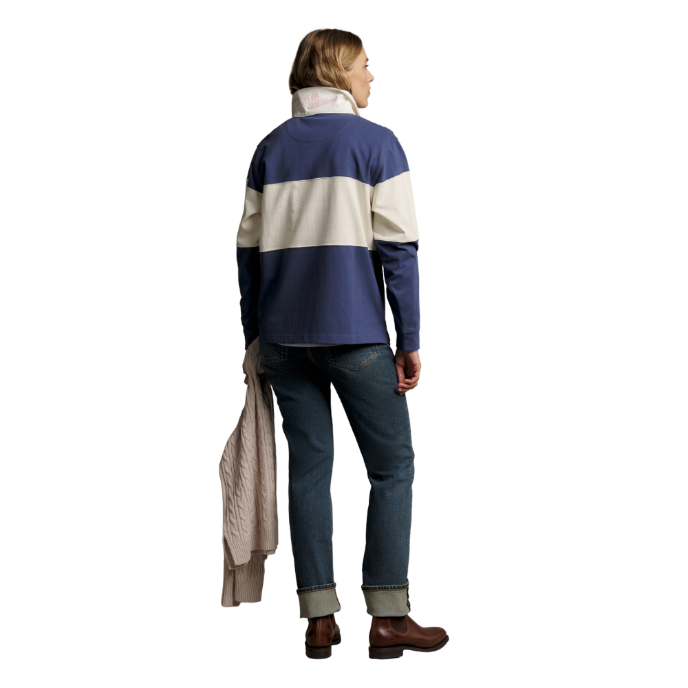 R.M.Williams Womens Narran Heritage 3 Panel Rugby (KRR00RJ06) Blue