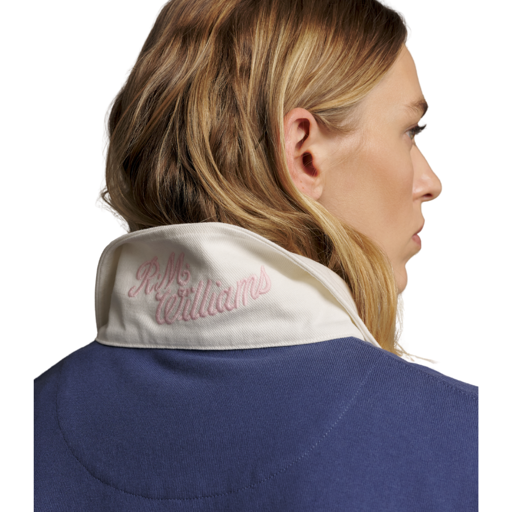 R.M.Williams Womens Narran Heritage 3 Panel Rugby (KRR00RJ06) Blue
