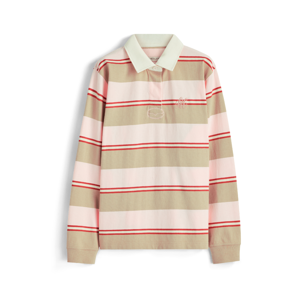 R.M.Williams Womens Narran Heritage Stripe Rugby (KRR00RJ08) Pink/Sand