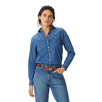 R.M.Williams Womens Olney Denim L/S Shirt (SH600DE01) Indigo