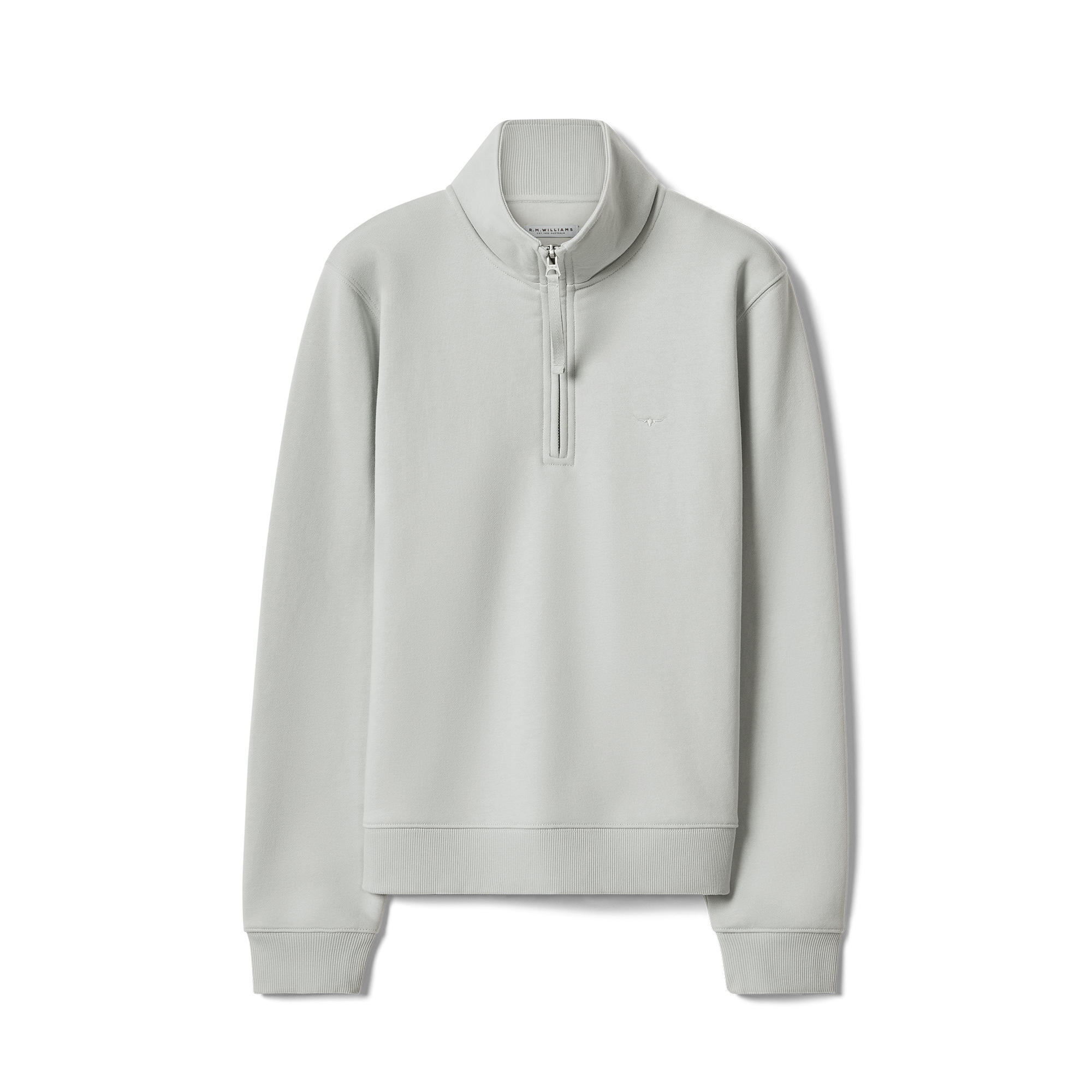R.M.Williams Womens Trickett 1/4 Zip Sweatshirt (KZR00BB01) Salt