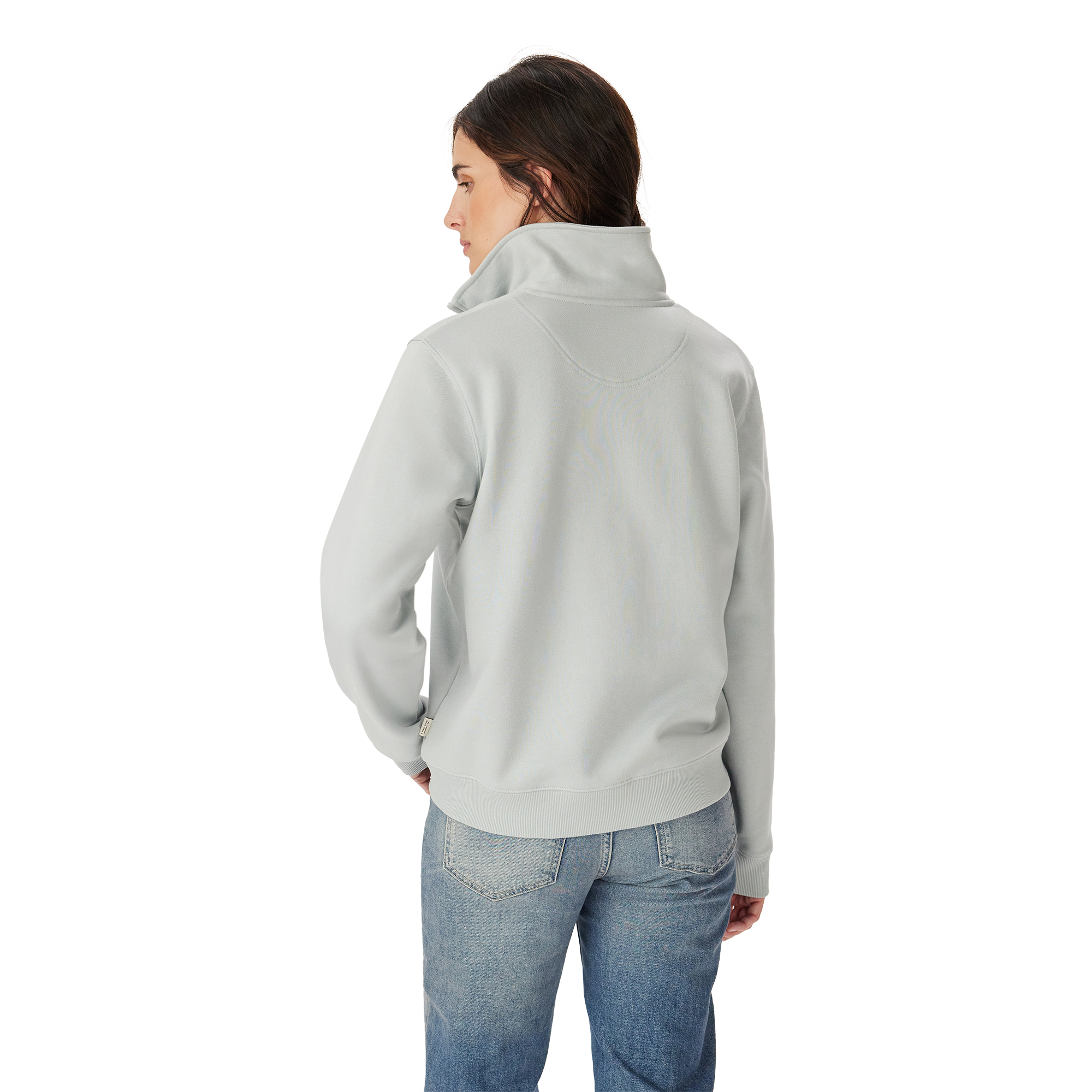 R.M.Williams Womens Trickett 1/4 Zip Sweatshirt (KZR00BB01) Salt