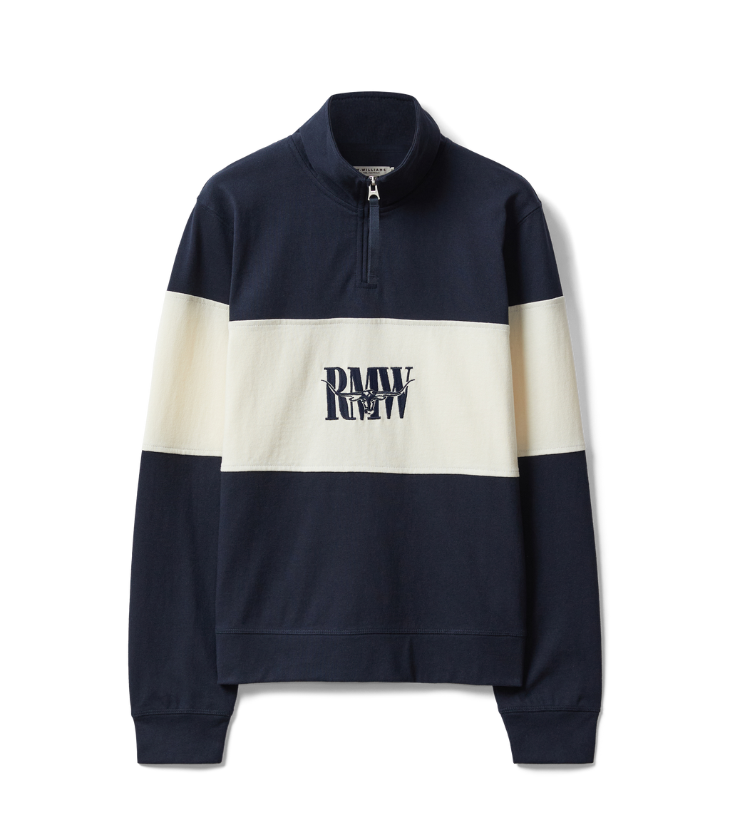 R.M.Williams Womens Trickett Panel Sweatshirt (KZR00BB01) French Navy