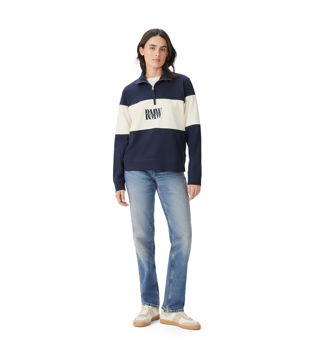 R.M.Williams Womens Trickett Panel Sweatshirt (KZR00BB01) French Navy