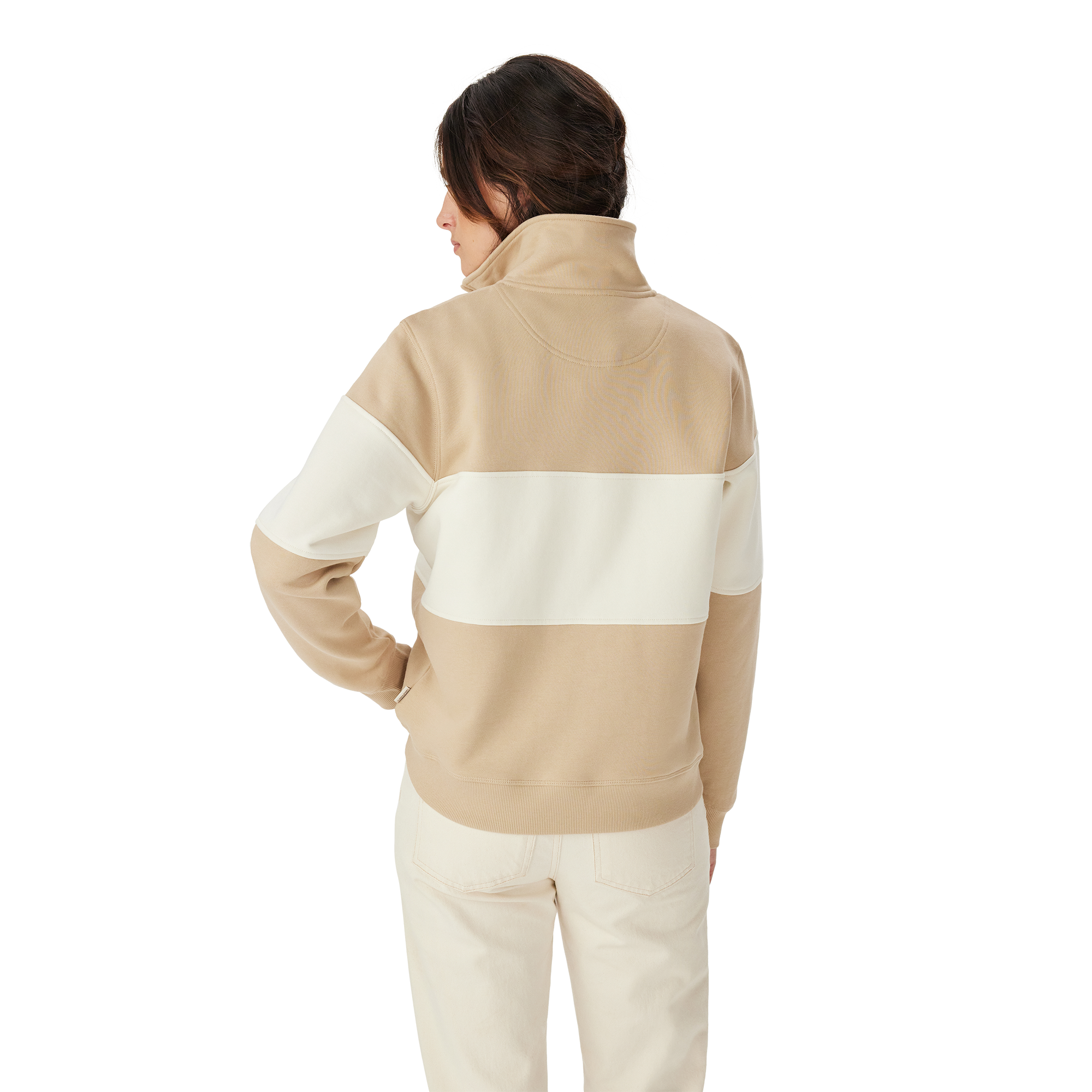 R.M.Williams Womens Trickett Panel Sweatshirt (KZR00BB01) Sand