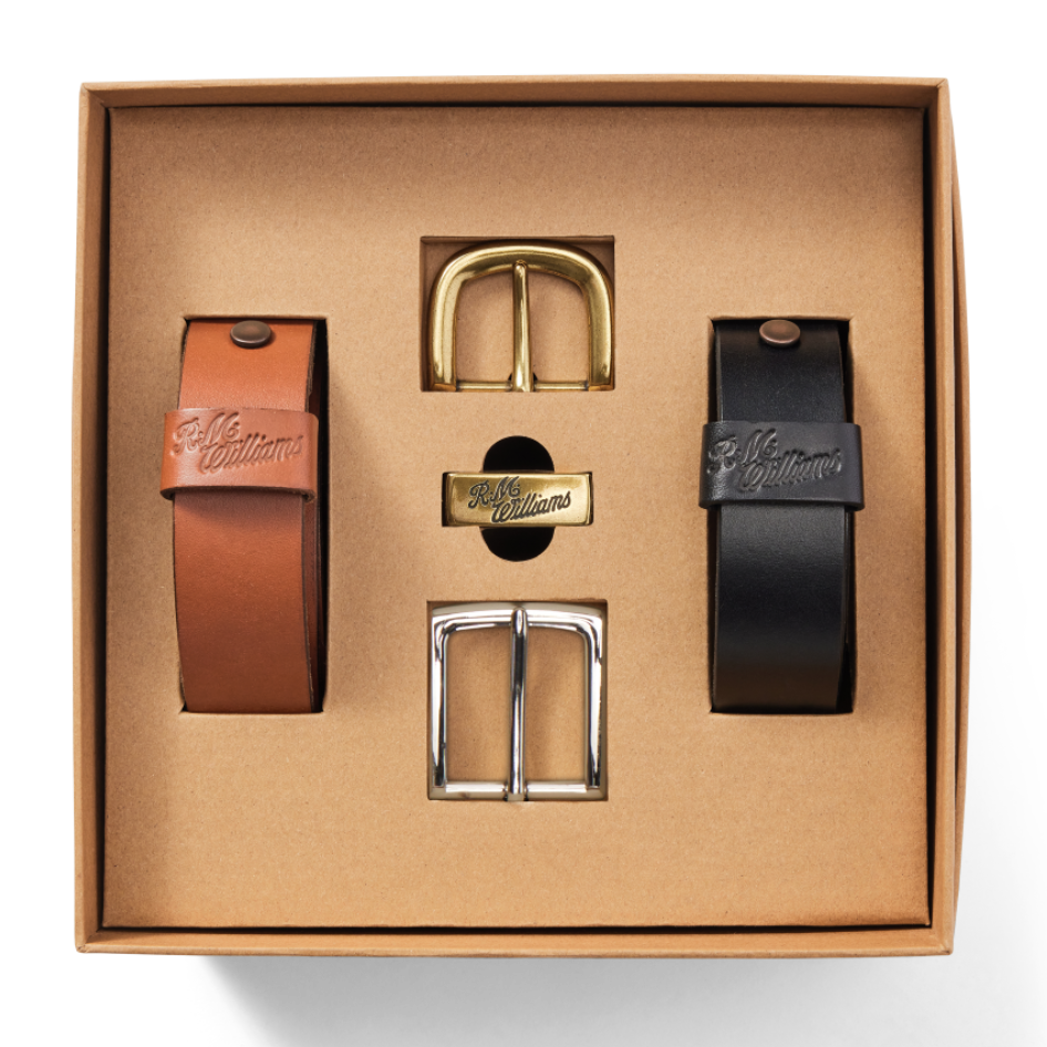 R.M.Williams 1 1/4 Belt gift set (BGD5NLE02) Caramel