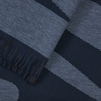 Folded navy and blue vintage R.M.Williams Longhorn Towel (LSLCOCO02) on a white background.