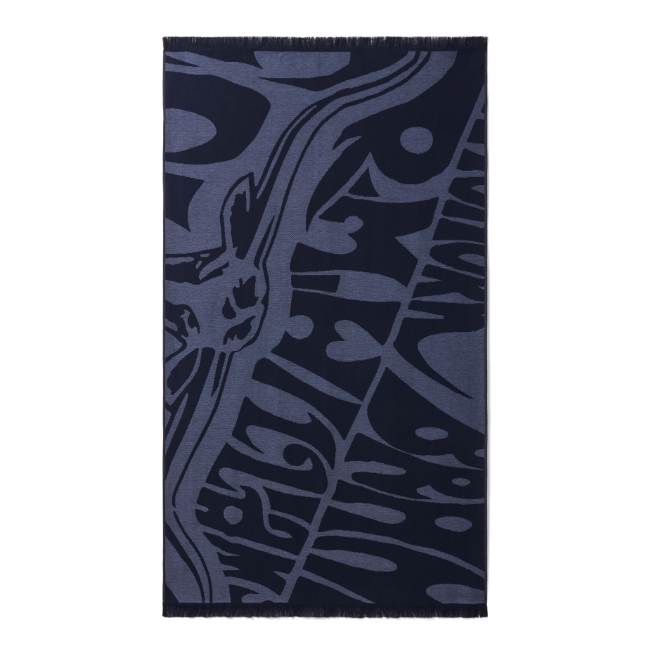 Navy and blue vintage R.M.Williams Longhorn Towel (LSLCOCO02) on a white background.