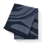 Folded navy and blue vintage R.M.Williams Longhorn Towel (LSLCOCO02) on a white background.