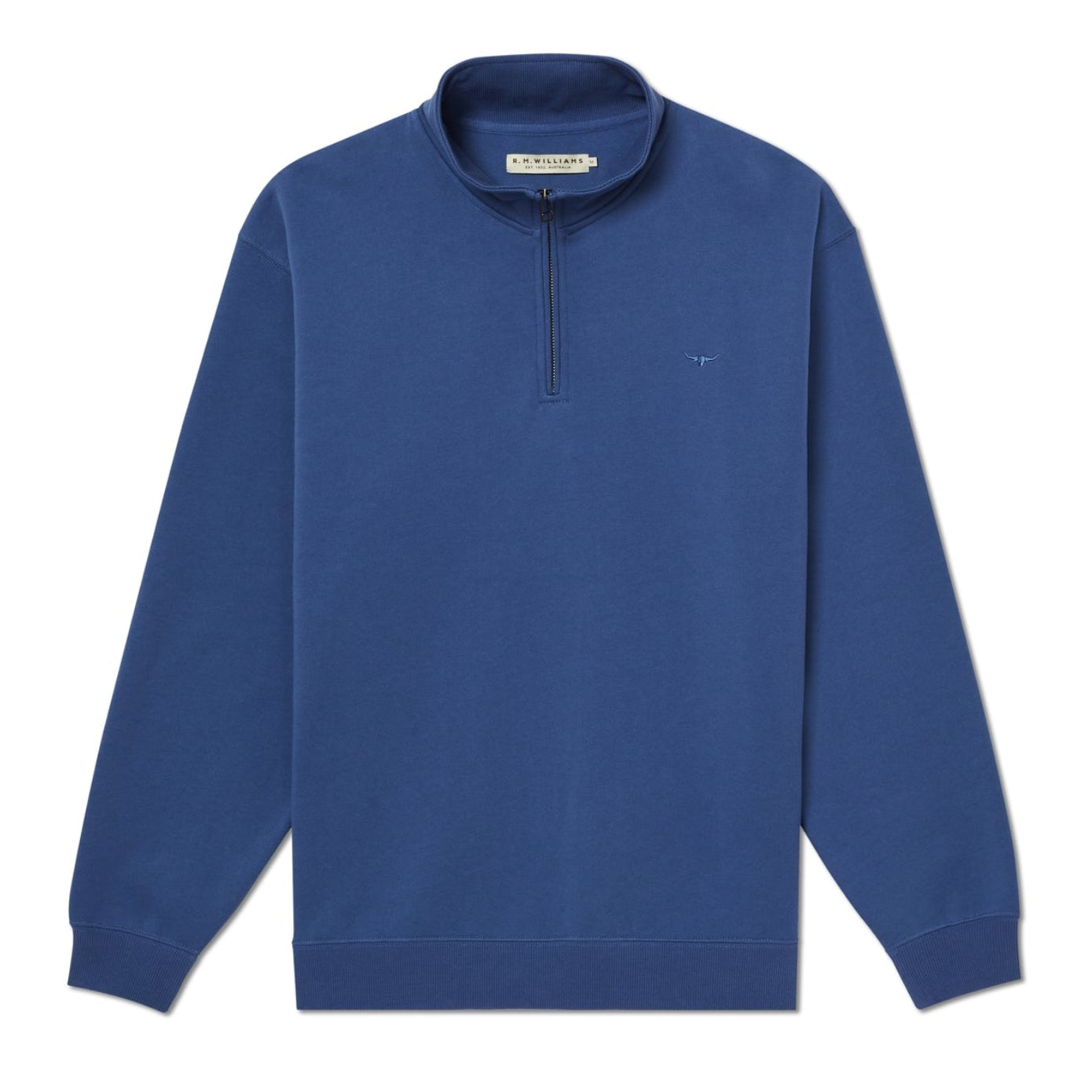 R.M.Williams Mens Mulyungarie Jumper (KZ400FL0301) Blue [SD]