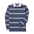 Blue and grey marle R.M.Williams Men's Tweedale Rugby (KR200RJ07) on a white background.