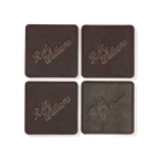 R.M.Williams Script Logo 4pc Coaster Set (LSSHOLE01) Rust