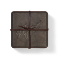 R.M.Williams Script Logo 4pc Coaster Set (LSSHOLE01) Rust