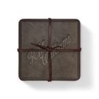 R.M.Williams Script Logo 4pc Coaster Set (LSSHOLE01) Rust