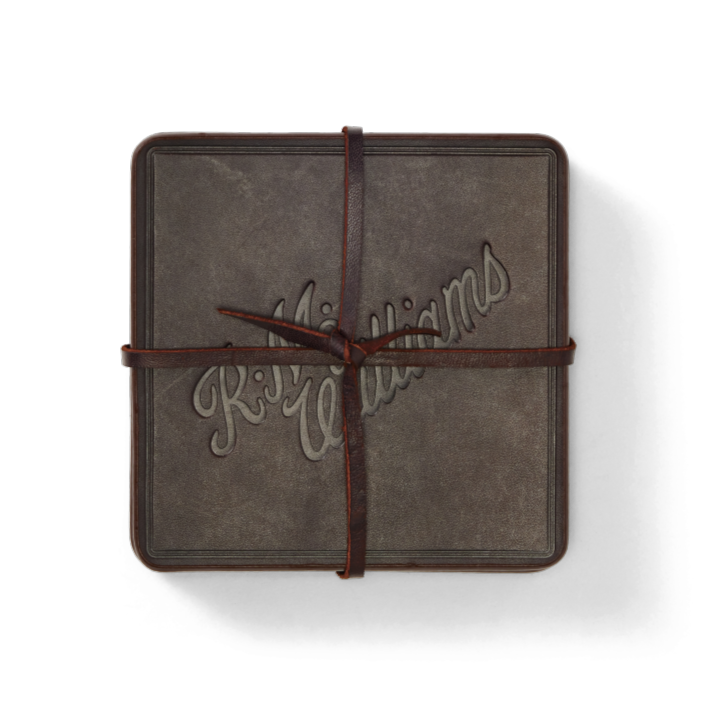 R.M.Williams Script Logo 4pc Coaster Set (LSSHOLE01) Rust