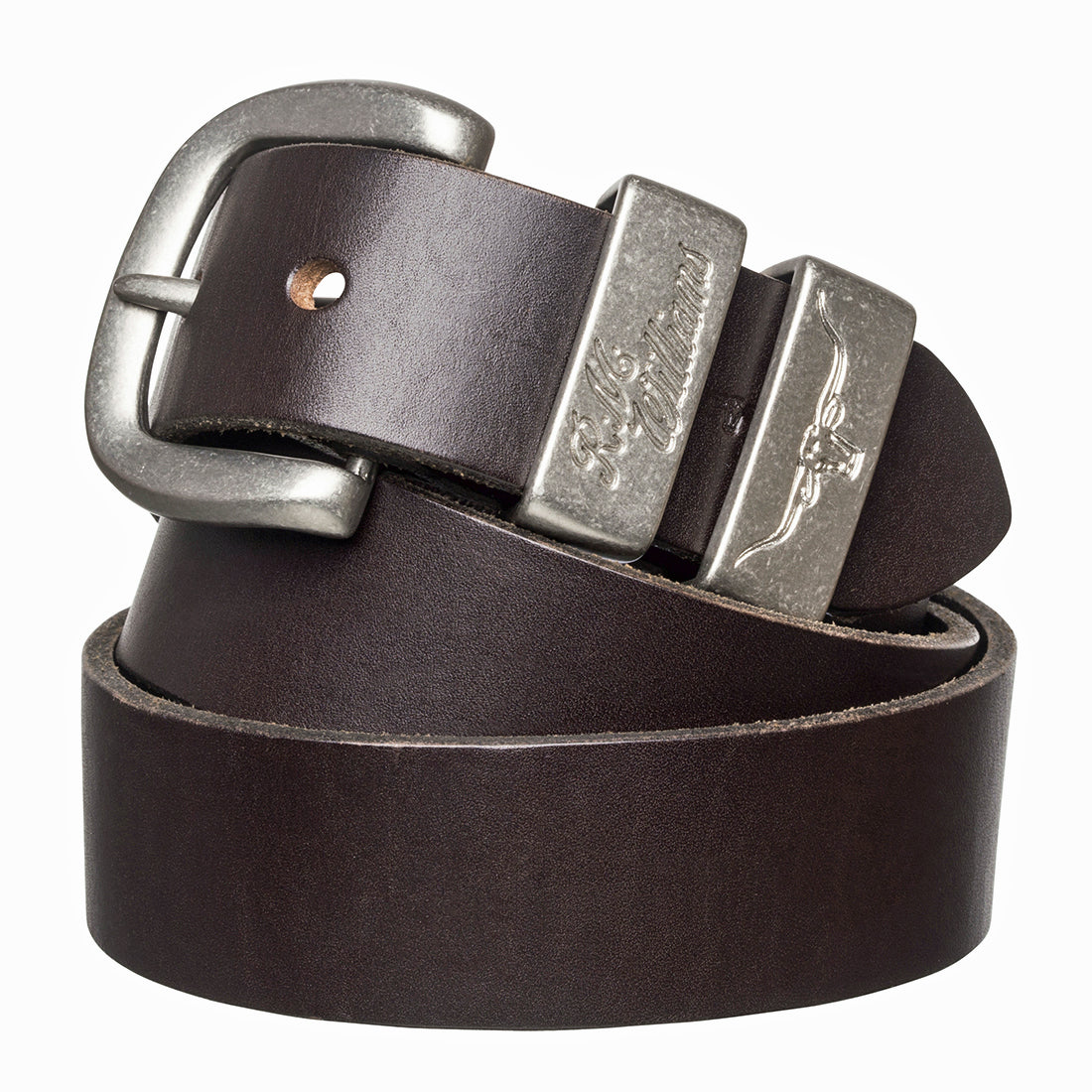 R.M.Williams Silver Buckle 1 1/2 Belt (CB439) Chestnut