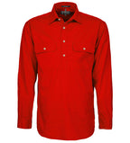 Ritemate Mens Pilbara Closed Front Shirt (RM200CF) Red XS