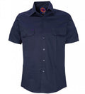 Ritemate Mens Open Front Heavy Weight S/S Work Shirt (RM1000S) Navy XS