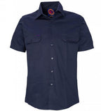 Ritemate Mens Open Front Heavy Weight S/S Work Shirt (RM1000S) Navy S