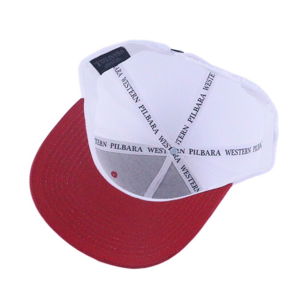 Ritemate Unisex Pilbara Established Trucker Cap (RMTC001) Rust Red/White OSFM