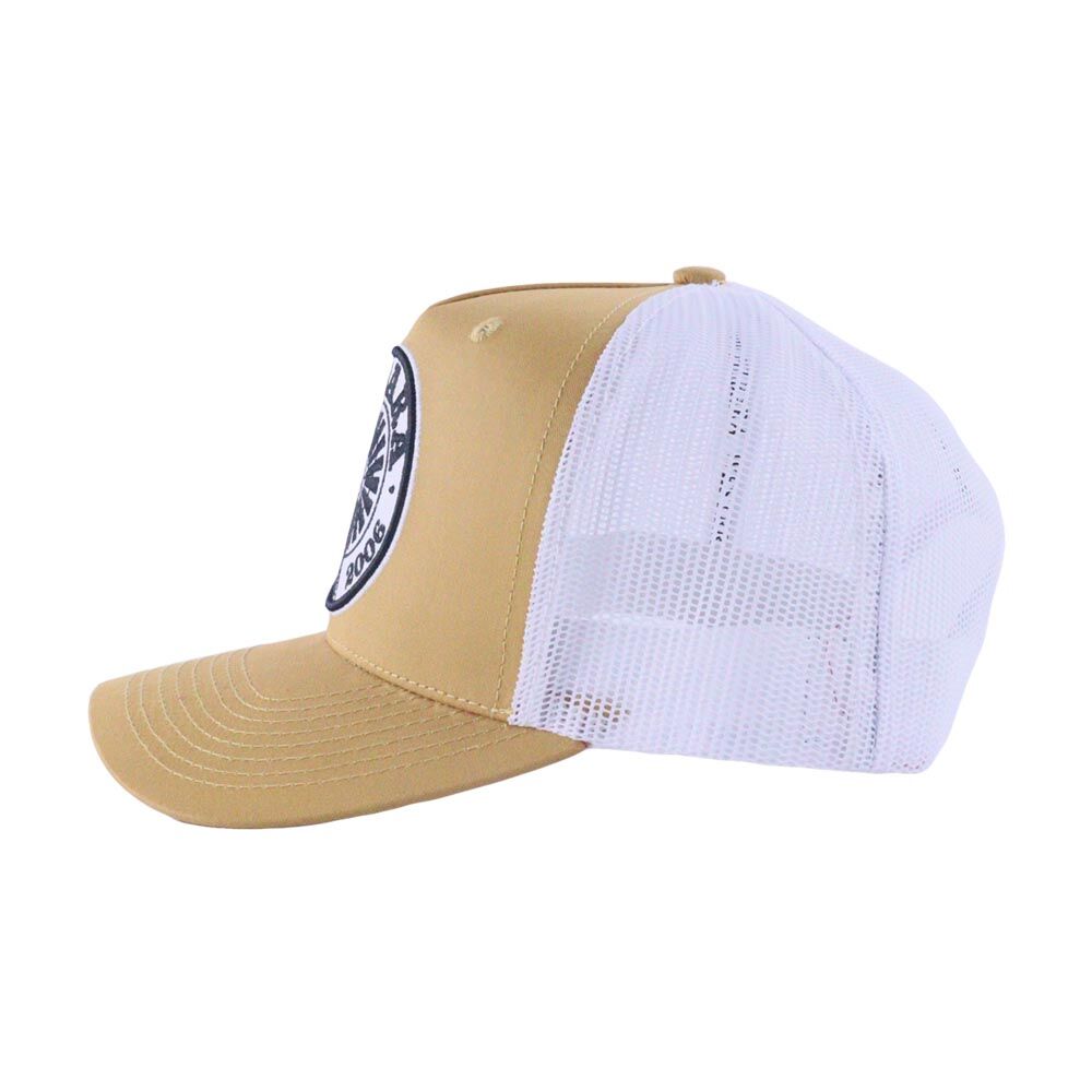 Ritemate Unisex Pilbara Established Trucker Cap (RMTC001) Whiskey/White OSFM