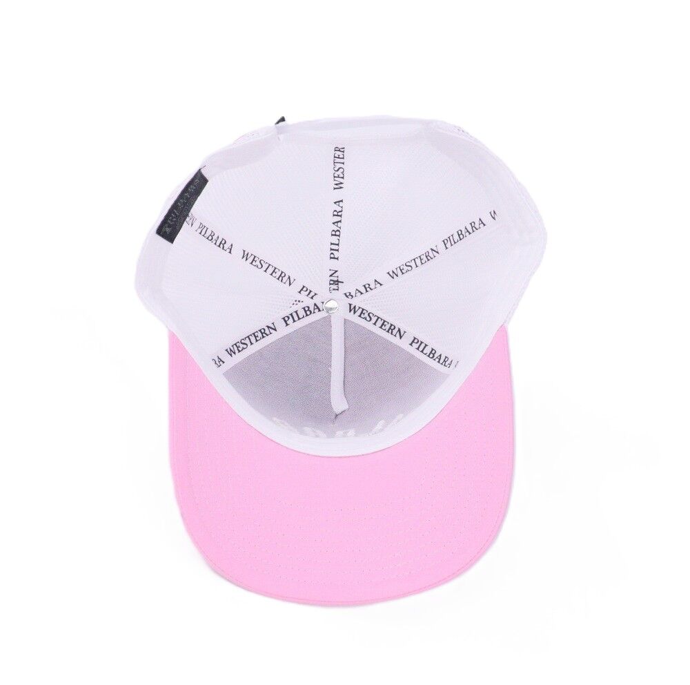 Ritemate Unisex Pilbara Classic Trucker Cap (RMTC003) Pink/White OSFM