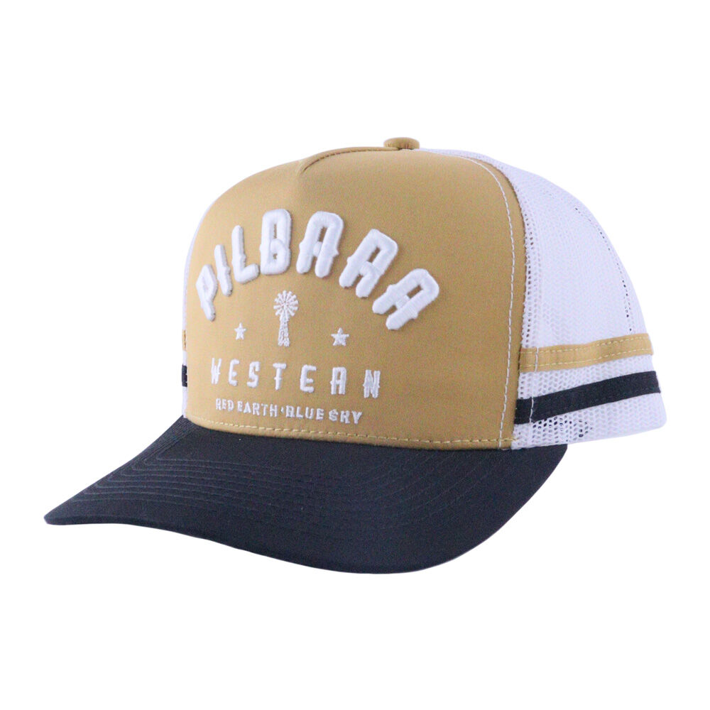 Ritemate Unisex Pilbara Classic Trucker Cap (RMTC003) Whiskey/Black OSFM
