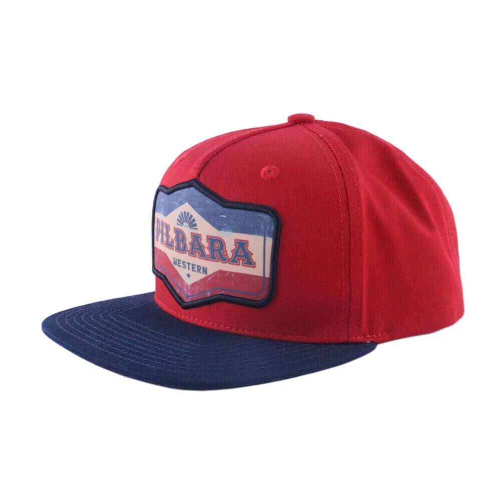 Ritemate Unisex Pilbara Oil Can Cap (RMTC005) Rust Red/Navy Peak OSFM