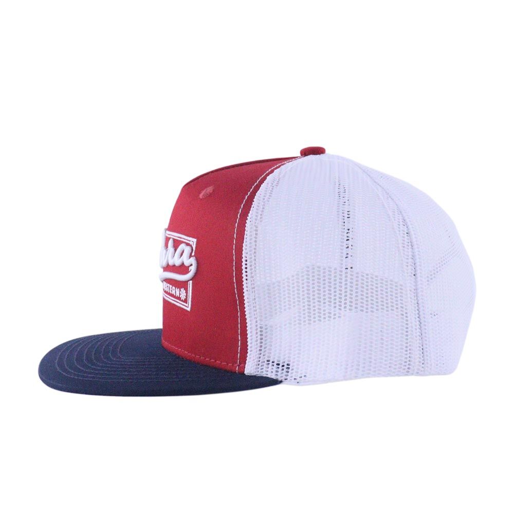 Ritemate Unisex Pilbara Game Day Trucker Cap (RMTC004) Rust Red/White OSFM
