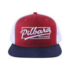 Ritemate Unisex Pilbara Game Day Trucker Cap (RMTC004) Rust Red/White OSFM