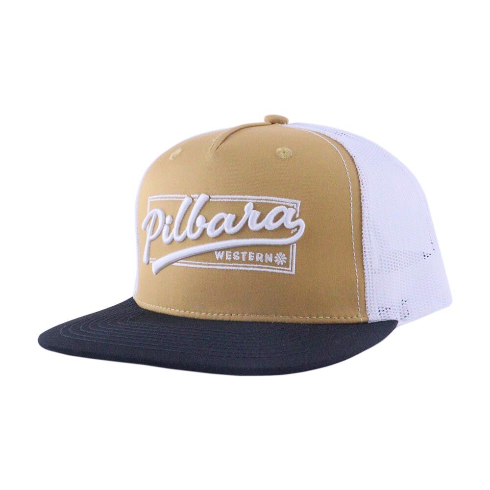 Ritemate Unisex Pilbara Game Day Trucker Cap (RMTC004) Whiskey/White OSFM