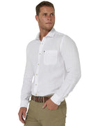 Ritemate Mens Pilbara Linen L/S Shirt (RMPC055) White