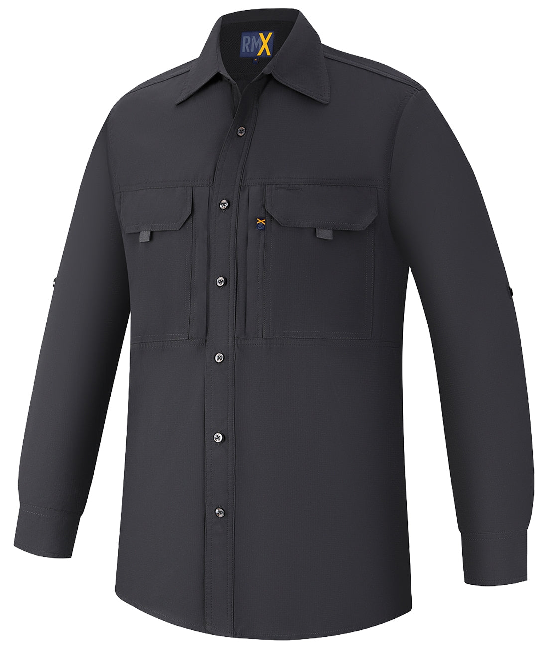Ritemate Mens RMX Flexible Fit L/S Utility Shirt (RMX019) Charcoal