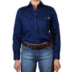 Ringers Western Womens Pentecost River Full Button L/S Work Shirt (171210001) Navy 6