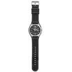Ringers Western Mens Leather Band Watch (RW-WW01SBK) Silver/Black [GD]
