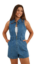 Ringers Western Womens Mimi Playsuit (222129RW) Mid Wash Blue 14  [SD]