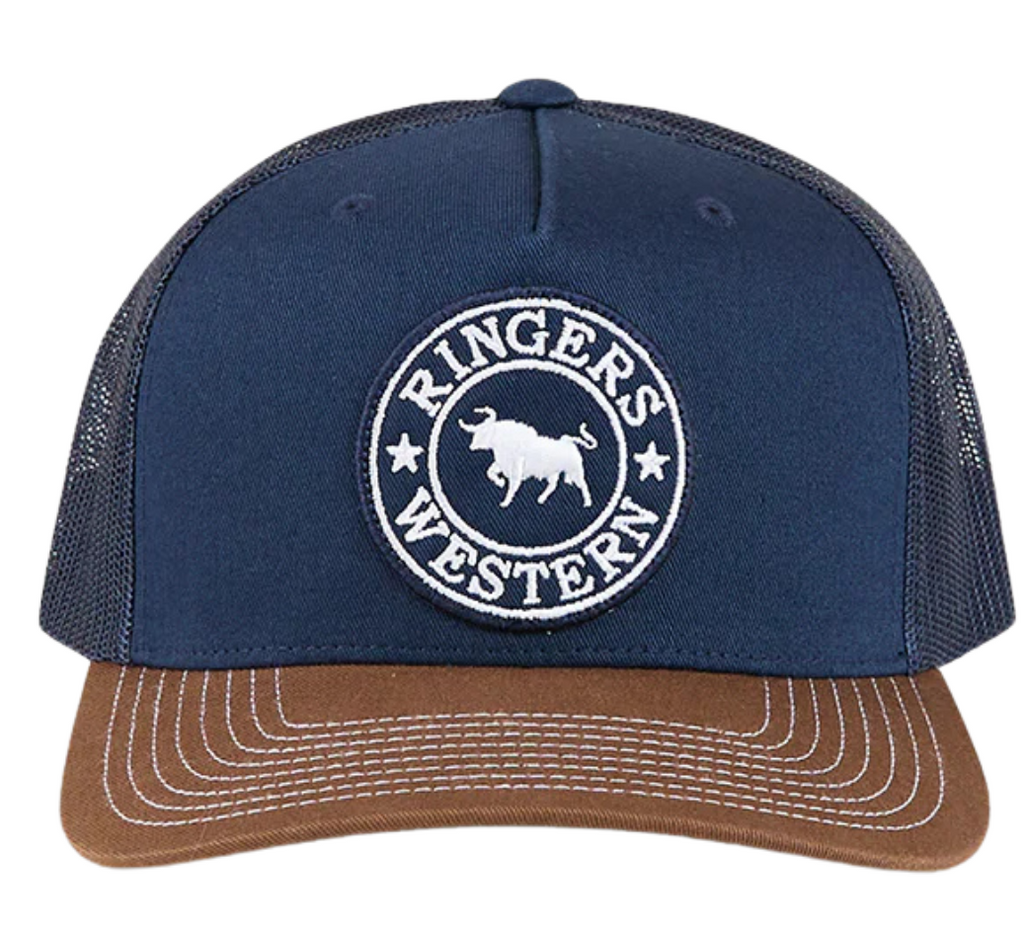Ringers Western Unisex Signature Bull Trucker Cap (171120006) Navy/Chocolate OSFM