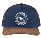 Ringers Western Unisex Signature Bull Trucker Cap (171120006) Navy/Chocolate OSFM