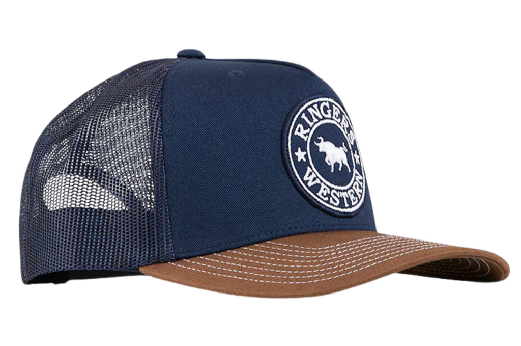 Ringers Western Unisex Signature Bull Trucker Cap (171120006) Navy/Chocolate OSFM