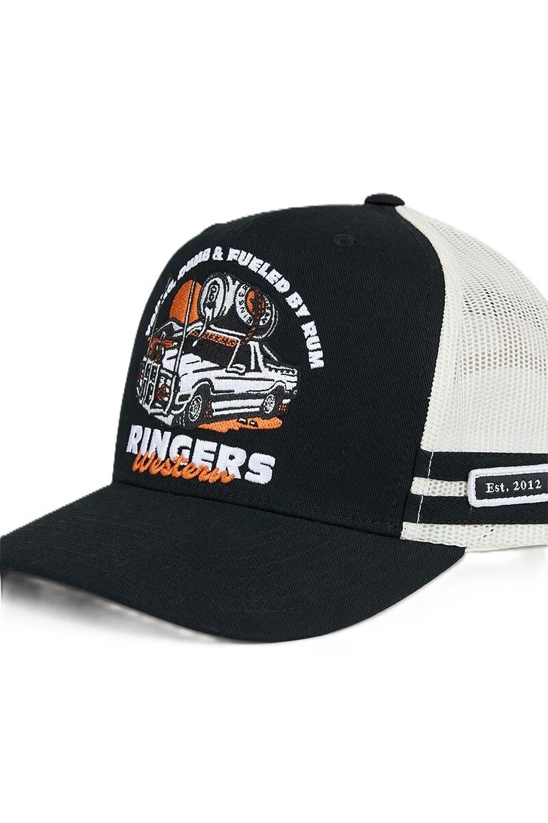 Ringers Western Unisex Rum Runner Trucker Cap (724015RW) Black OSFM