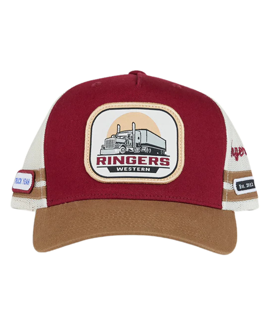 Ringers Western Big Rig Trucker Cap (723154RW) Burgundy/Clay OSFM