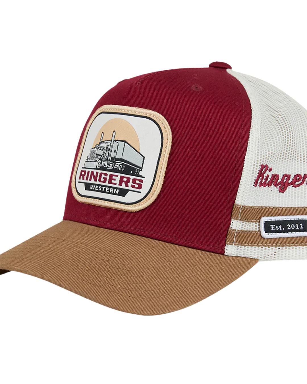 Ringers Western Big Rig Trucker Cap (723154RW) Burgundy/Clay OSFM
