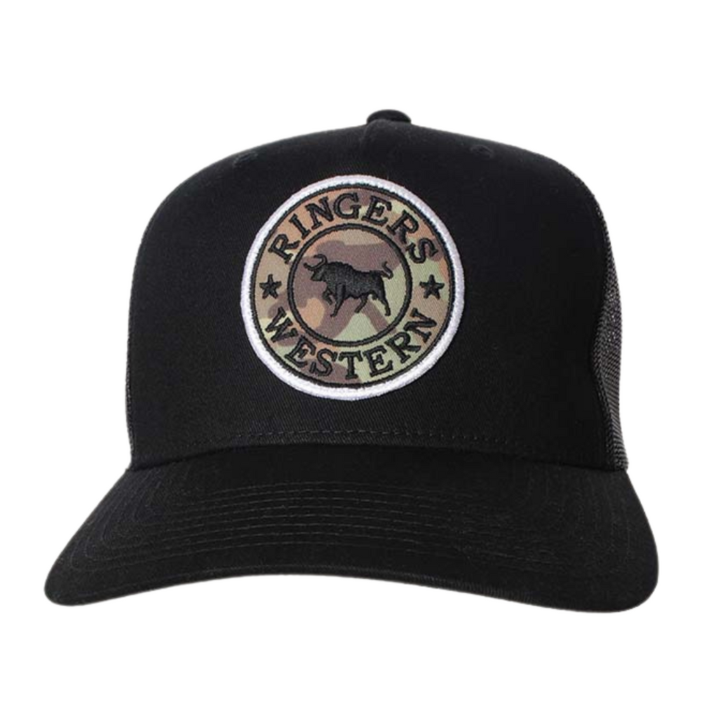 Ringers Western Signature Bull Trucker Cap (721121RW) Black/Camo OSFM