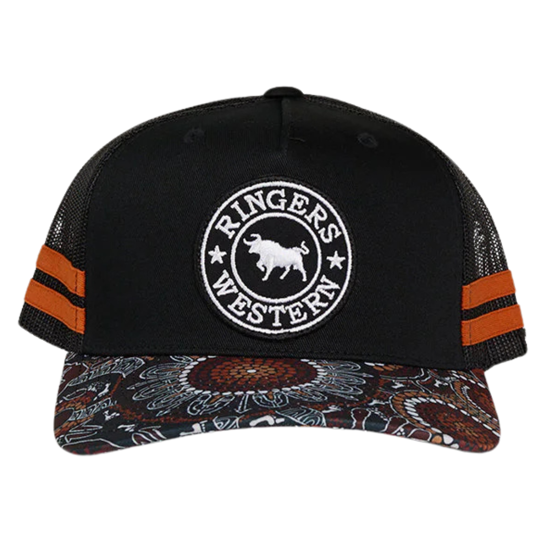 Ringers Western Mens Walkabout Warrior Trucker Cap (723050RW) Black OSFM