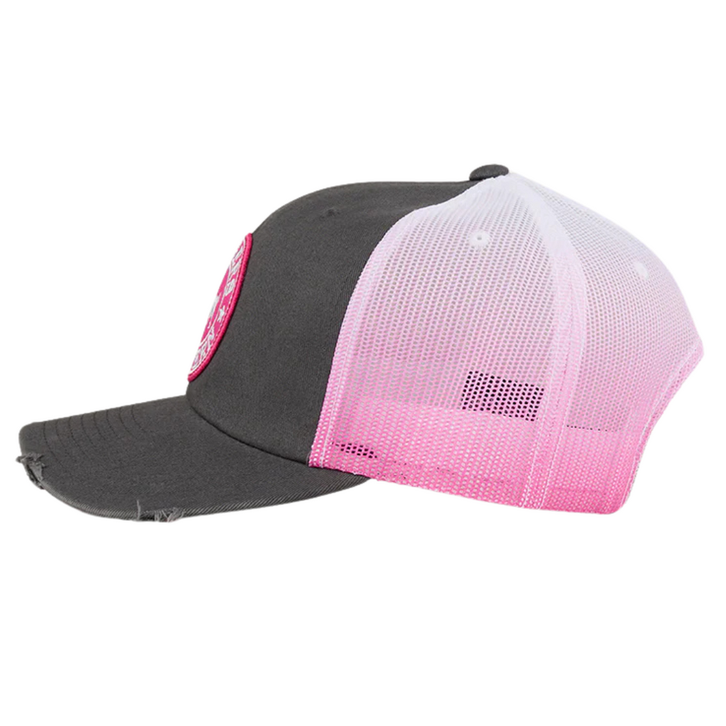 Ringers Western Quinn Trucker Cap (723150RW) Grey/Candy OSFM