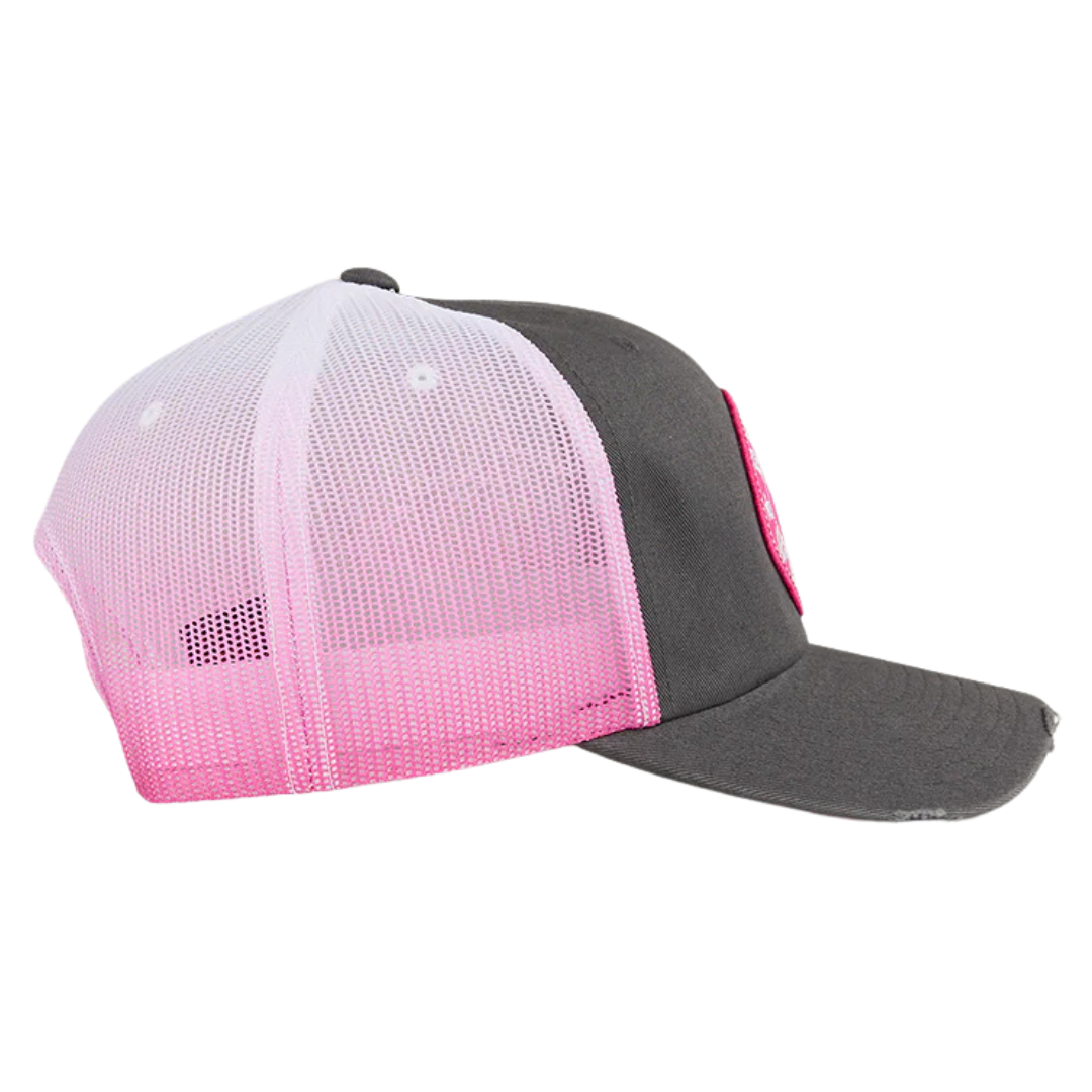 Ringers Western Quinn Trucker Cap (723150RW) Grey/Candy OSFM