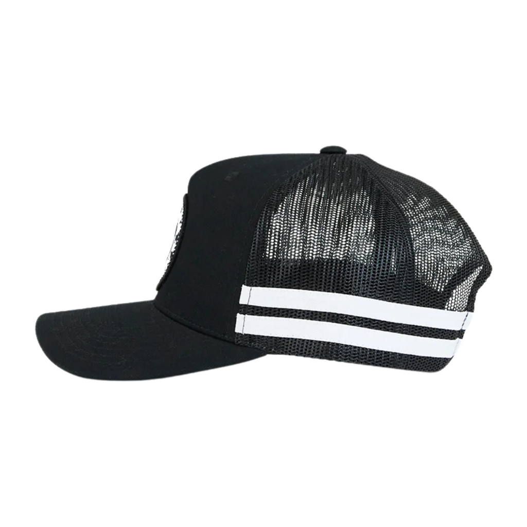 Ringers Western Childrens McCoy Trucker Cap (722041RW) Black with White Print OSFM