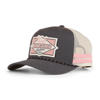 Ringers Western Hometown Trucker Cap (424039RW) Charcoal/Rosey OSFM