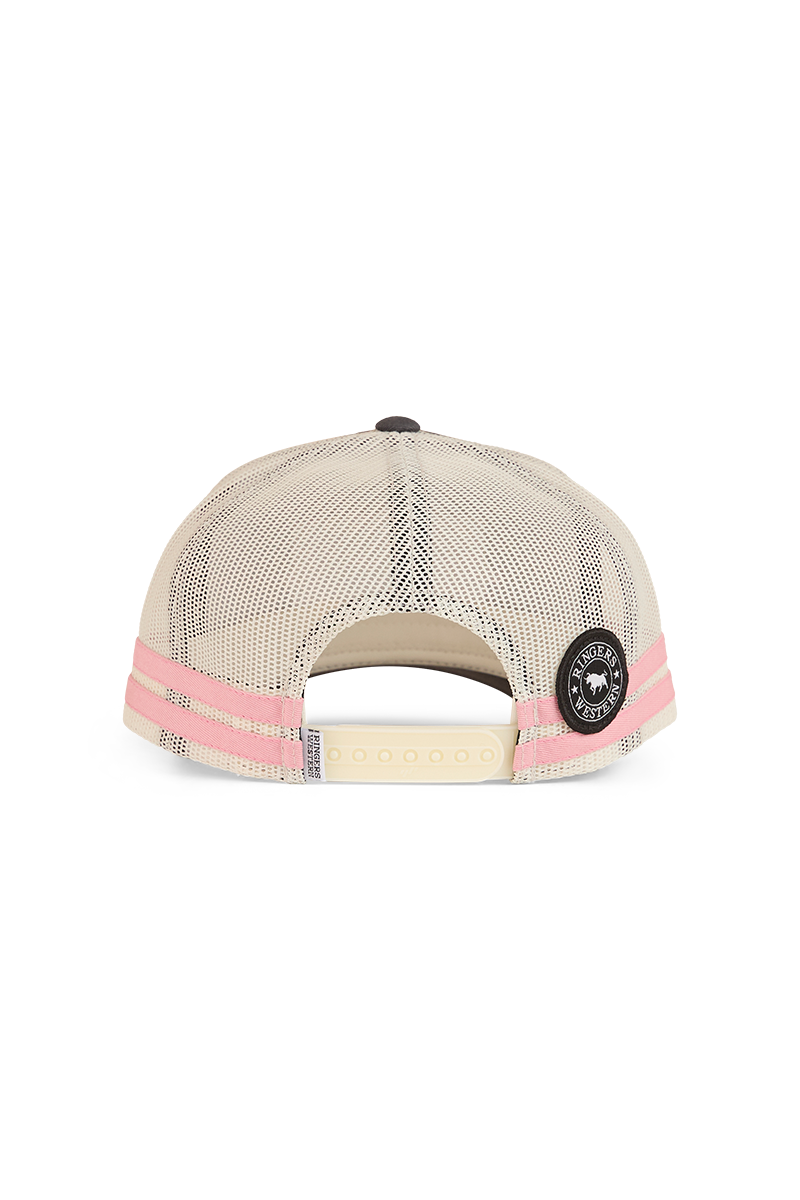 Ringers Western Hometown Trucker Cap (424039RW) Charcoal/Rosey OSFM