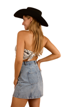 Ringers Western Womens Lets Horse Around Scarf Top (224085RW) Off White